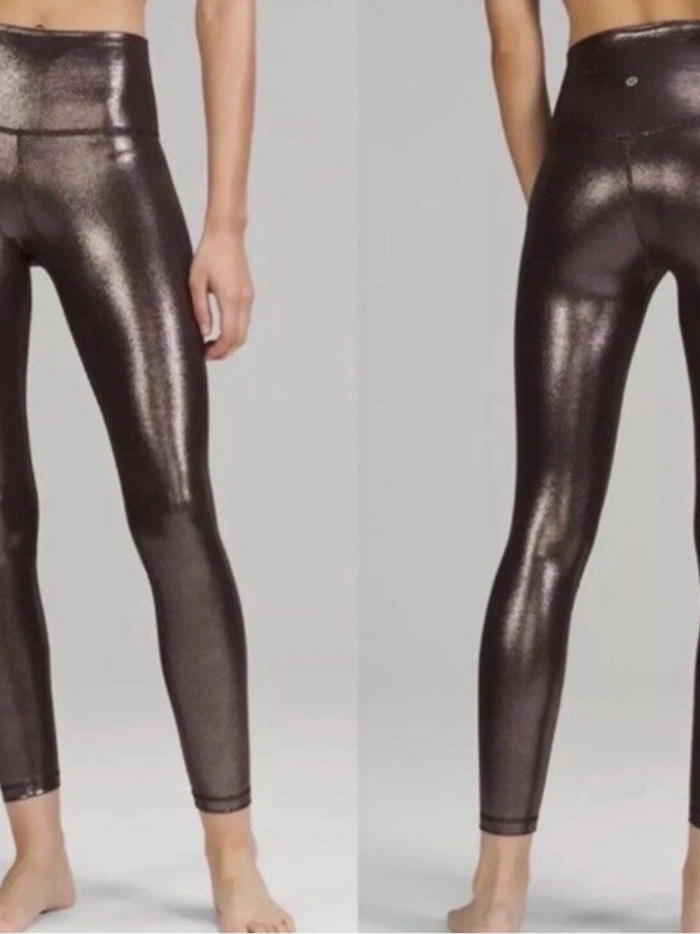 Lululemon High Rise Align 25” Metallic Leggings - Bronze Shimmer size 6